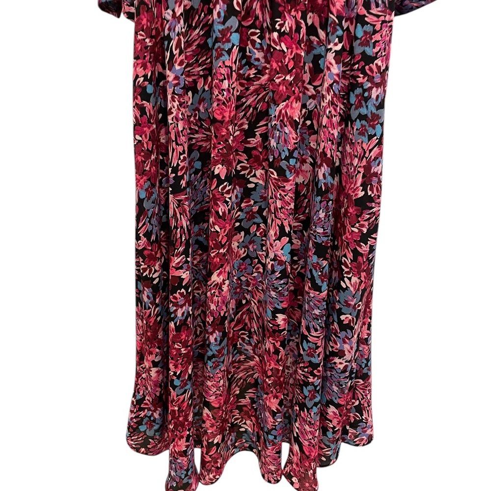 NANETTE LEPORE FLORAL HIGH-LOW LONG SLEEVE DRESS FLORAL MULTICOLOR SIZE 8 - Picture 16 of 16